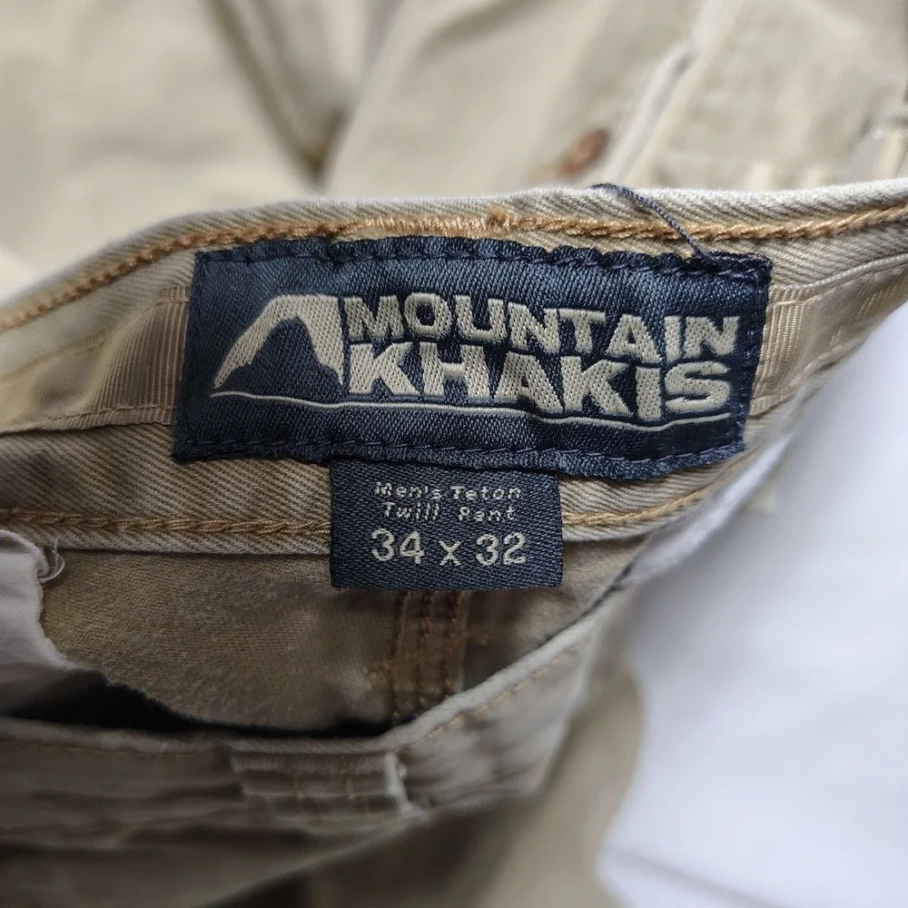 Mountain Khakis Pants Mens 34x32 Tan Teton Cotton Twill Rugged Outdoor Chino - Picture 11 of 14